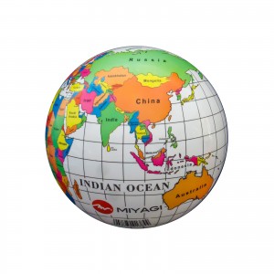 19A901 PELOTA DIDACTICA MAPAMUNDI BLANCA